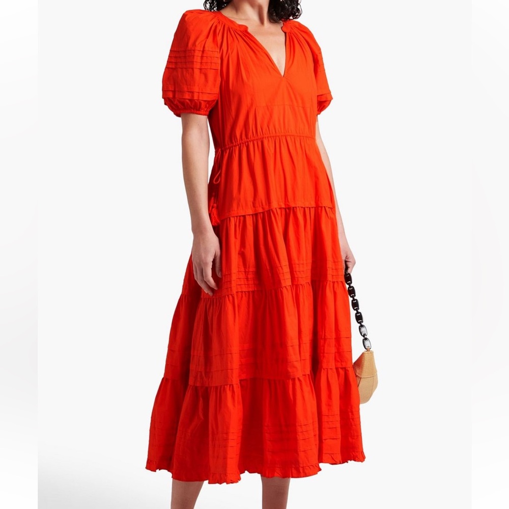 ULLA JOHNSON
Claribel tiered printed cotton-poplin midi dress - Picture 3 of 6